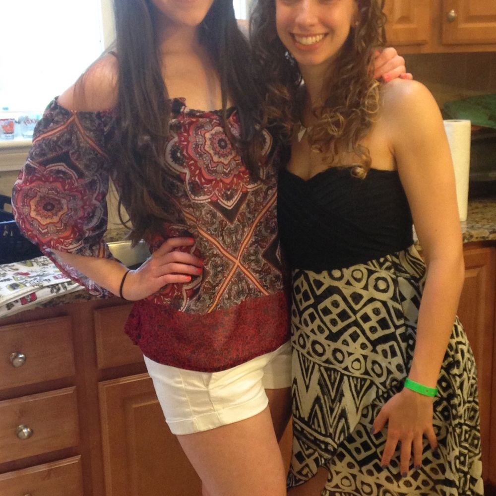 Cold shoulder sheer blouse